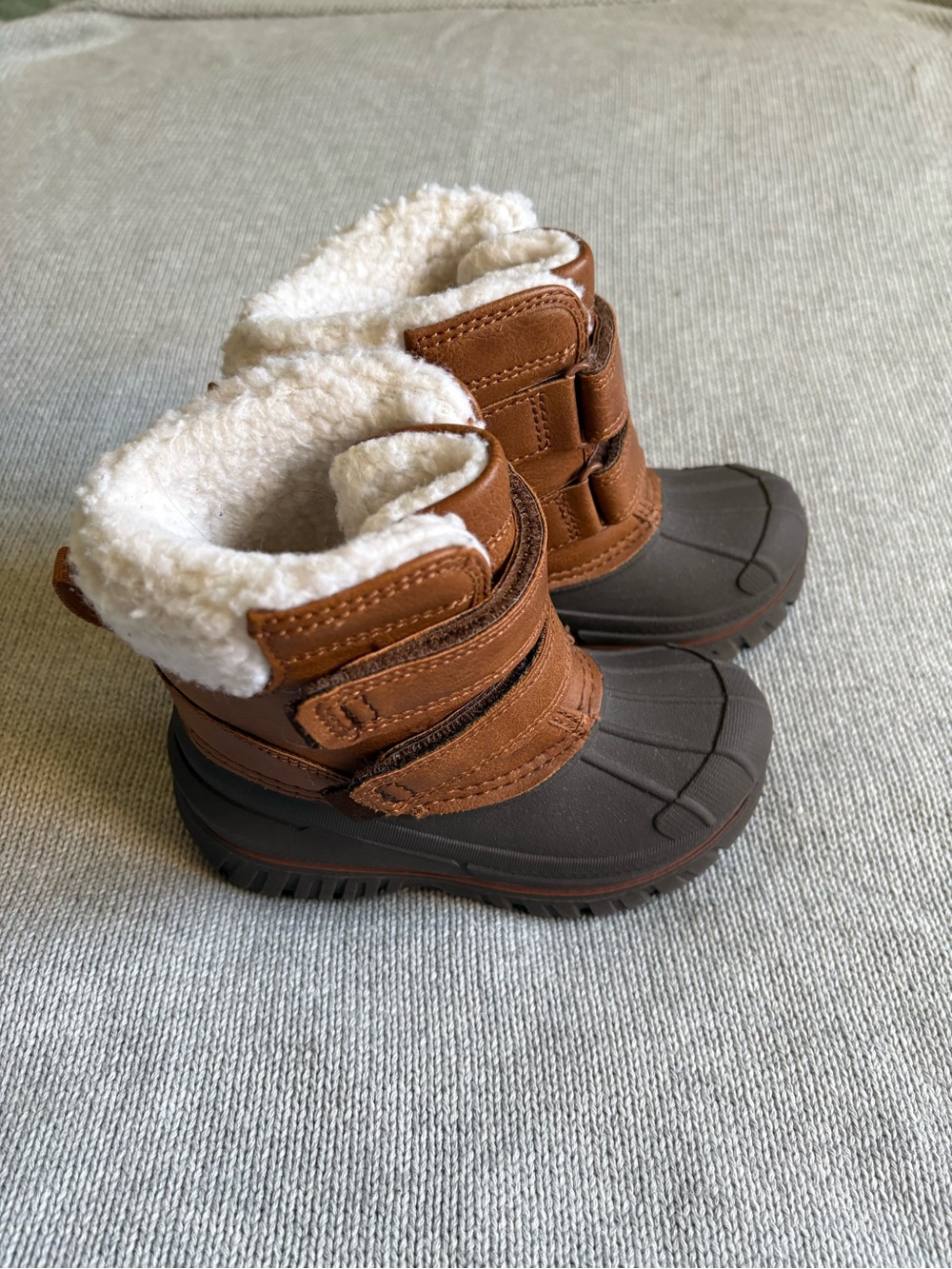 Joe Fresh Brown & Cream Insulated Kids Snow Boots